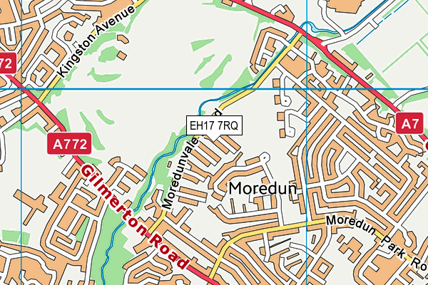 EH17 7RQ map - OS VectorMap District (Ordnance Survey)