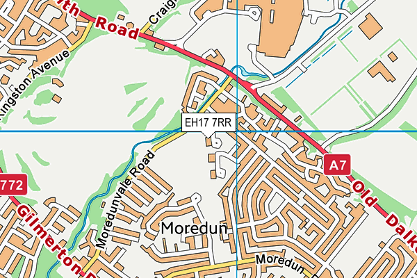 EH17 7RR map - OS VectorMap District (Ordnance Survey)