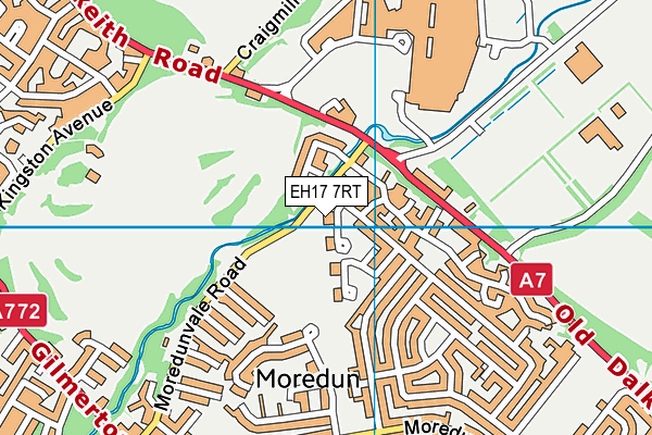 EH17 7RT map - OS VectorMap District (Ordnance Survey)