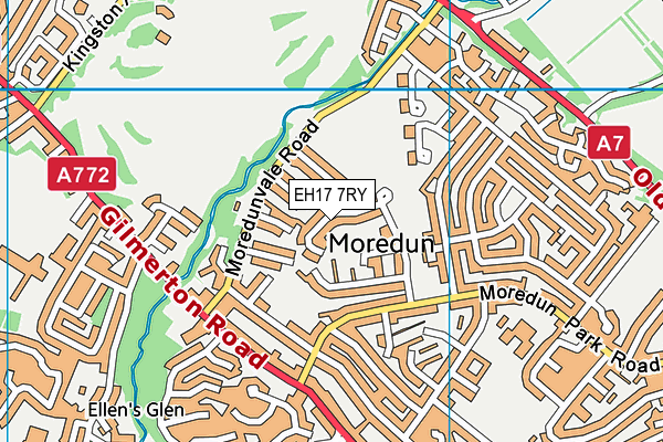 EH17 7RY map - OS VectorMap District (Ordnance Survey)