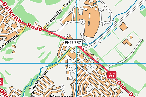 EH17 7RZ map - OS VectorMap District (Ordnance Survey)