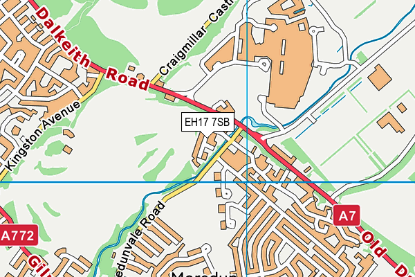 EH17 7SB map - OS VectorMap District (Ordnance Survey)