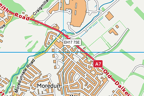 EH17 7SE map - OS VectorMap District (Ordnance Survey)