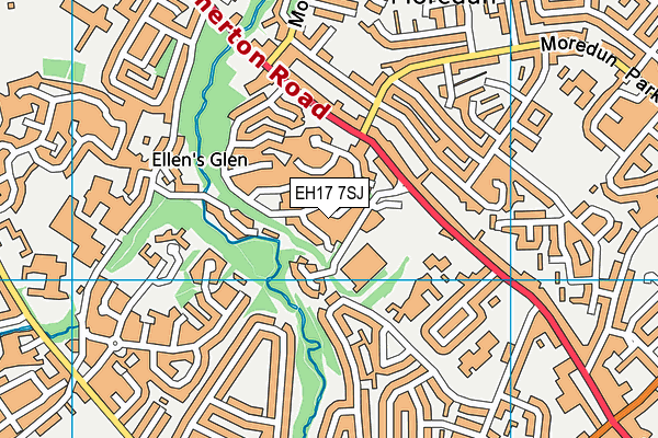 EH17 7SJ map - OS VectorMap District (Ordnance Survey)