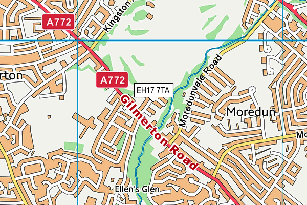 EH17 7TA map - OS VectorMap District (Ordnance Survey)