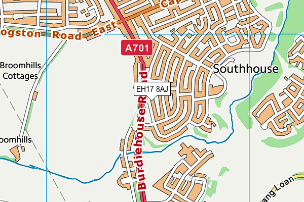 EH17 8AJ map - OS VectorMap District (Ordnance Survey)