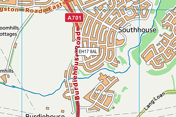 EH17 8AL map - OS VectorMap District (Ordnance Survey)