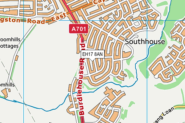 EH17 8AN map - OS VectorMap District (Ordnance Survey)