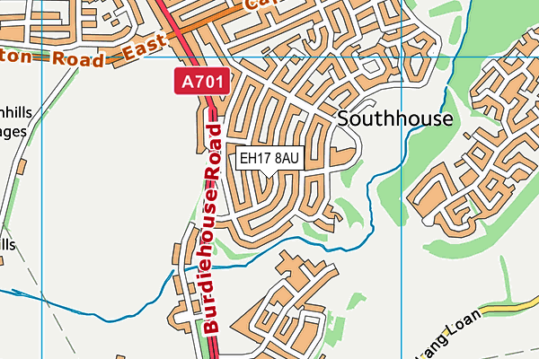 EH17 8AU map - OS VectorMap District (Ordnance Survey)