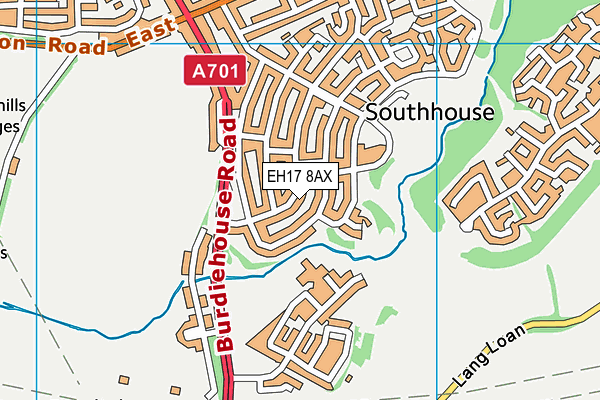 EH17 8AX map - OS VectorMap District (Ordnance Survey)