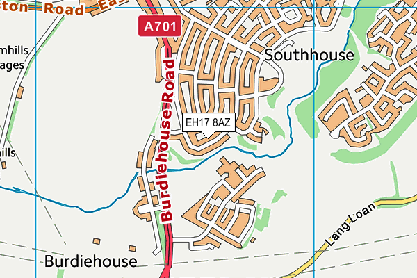 EH17 8AZ map - OS VectorMap District (Ordnance Survey)