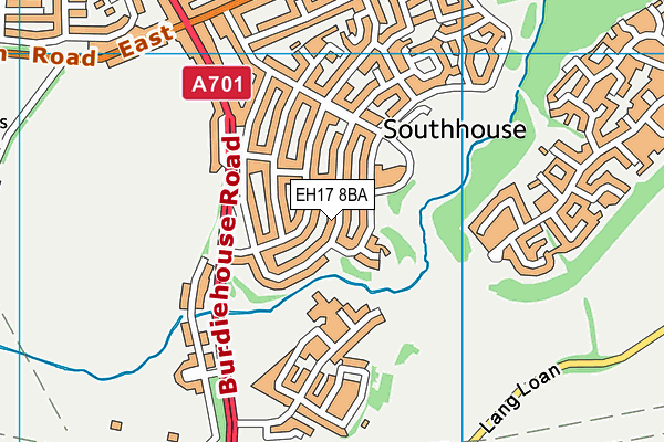 EH17 8BA map - OS VectorMap District (Ordnance Survey)