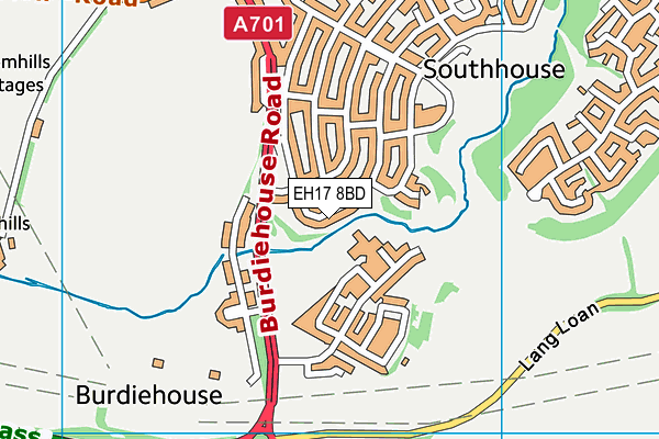 EH17 8BD map - OS VectorMap District (Ordnance Survey)