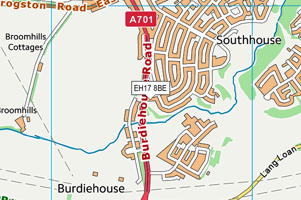 EH17 8BE map - OS VectorMap District (Ordnance Survey)