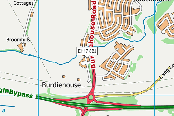 EH17 8BJ map - OS VectorMap District (Ordnance Survey)