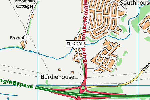 EH17 8BL map - OS VectorMap District (Ordnance Survey)