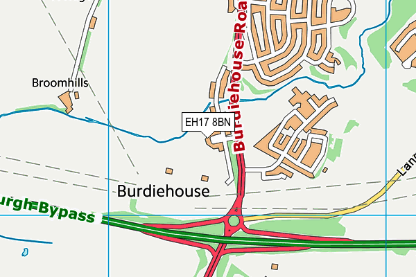 EH17 8BN map - OS VectorMap District (Ordnance Survey)