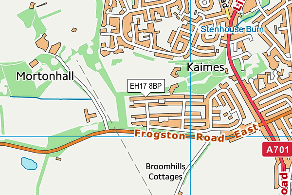 EH17 8BP map - OS VectorMap District (Ordnance Survey)