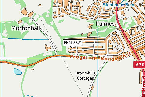 EH17 8BW map - OS VectorMap District (Ordnance Survey)