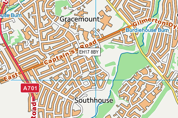 EH17 8BY map - OS VectorMap District (Ordnance Survey)