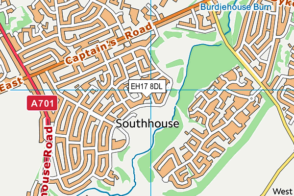 EH17 8DL map - OS VectorMap District (Ordnance Survey)