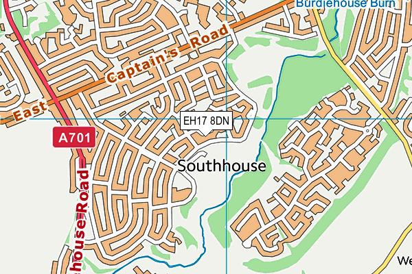 EH17 8DN map - OS VectorMap District (Ordnance Survey)