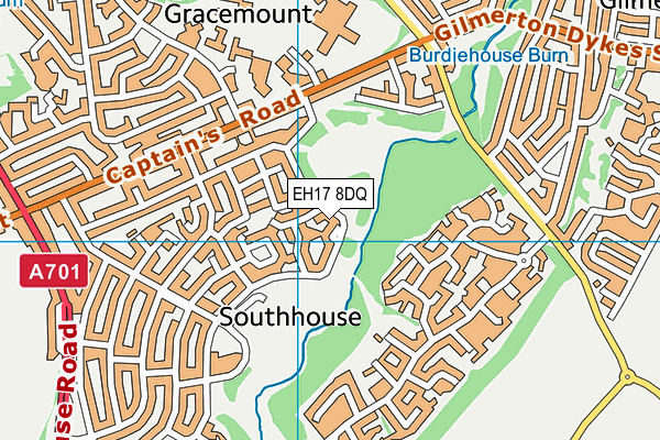 EH17 8DQ map - OS VectorMap District (Ordnance Survey)