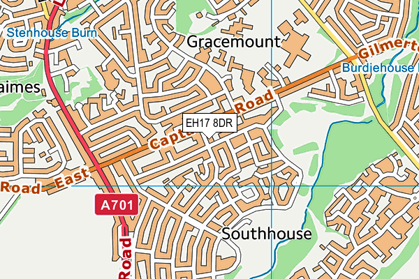 EH17 8DR map - OS VectorMap District (Ordnance Survey)