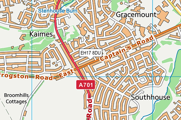 EH17 8DU map - OS VectorMap District (Ordnance Survey)