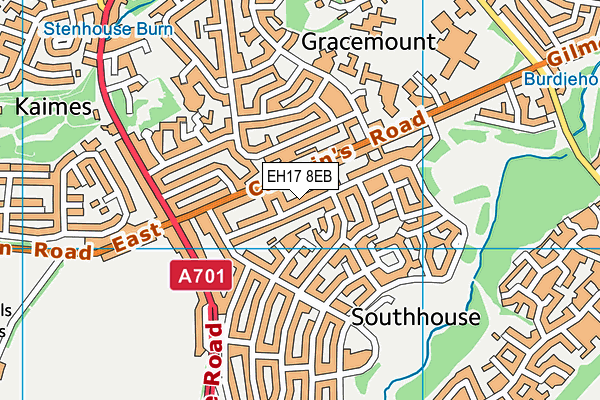 EH17 8EB map - OS VectorMap District (Ordnance Survey)