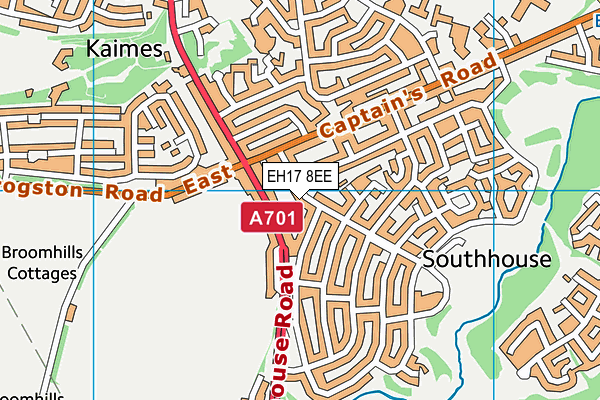 EH17 8EE map - OS VectorMap District (Ordnance Survey)