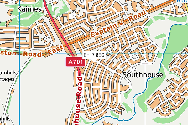 EH17 8EG map - OS VectorMap District (Ordnance Survey)