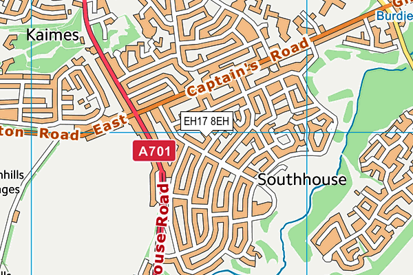 EH17 8EH map - OS VectorMap District (Ordnance Survey)