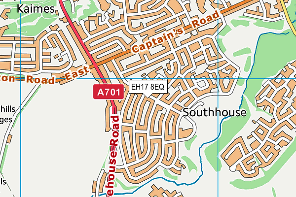 EH17 8EQ map - OS VectorMap District (Ordnance Survey)