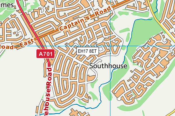 EH17 8ET map - OS VectorMap District (Ordnance Survey)