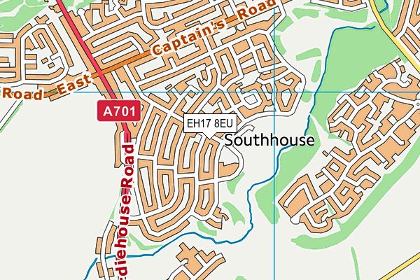 EH17 8EU map - OS VectorMap District (Ordnance Survey)