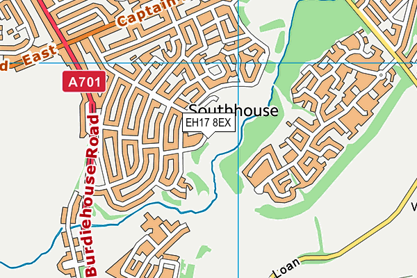 EH17 8EX map - OS VectorMap District (Ordnance Survey)