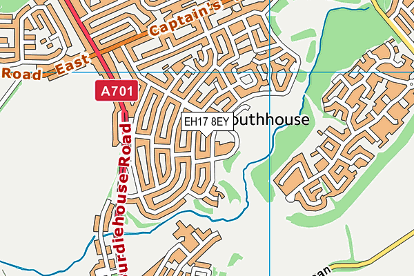 EH17 8EY map - OS VectorMap District (Ordnance Survey)