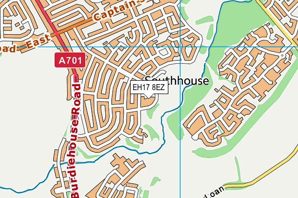 EH17 8EZ map - OS VectorMap District (Ordnance Survey)