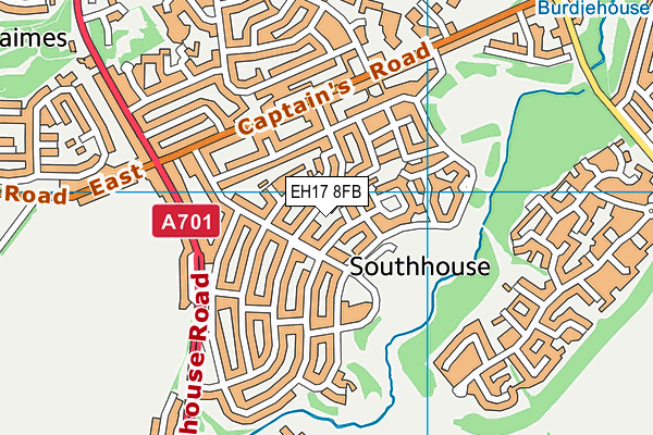 EH17 8FB map - OS VectorMap District (Ordnance Survey)