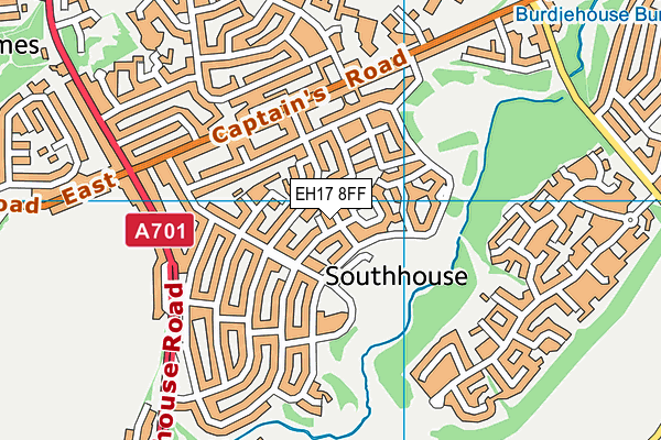 EH17 8FF map - OS VectorMap District (Ordnance Survey)