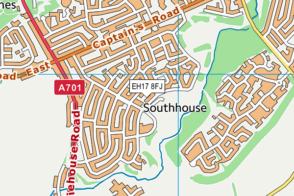 EH17 8FJ map - OS VectorMap District (Ordnance Survey)