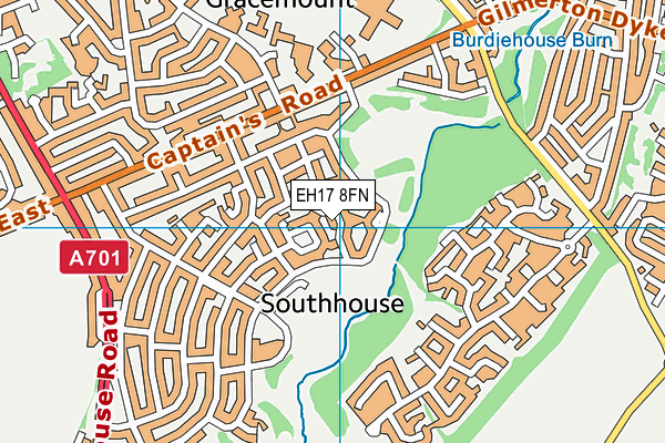 EH17 8FN map - OS VectorMap District (Ordnance Survey)