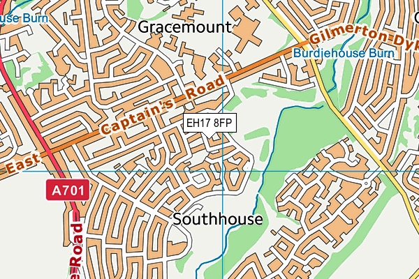 EH17 8FP map - OS VectorMap District (Ordnance Survey)