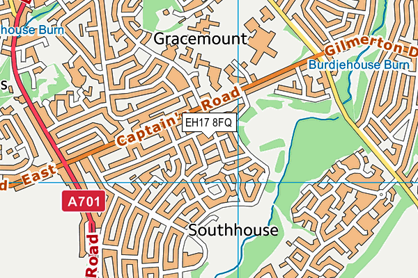 EH17 8FQ map - OS VectorMap District (Ordnance Survey)