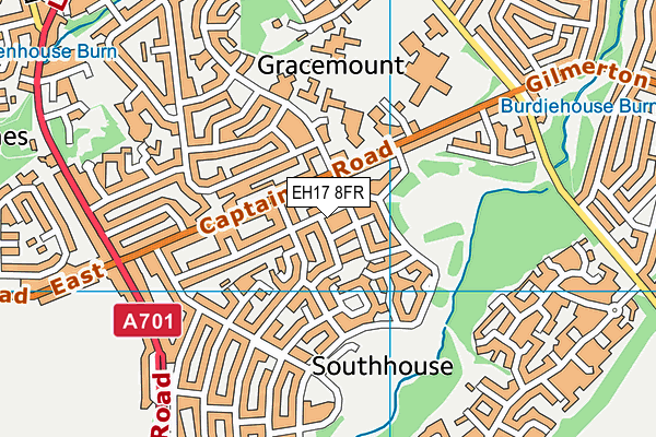 EH17 8FR map - OS VectorMap District (Ordnance Survey)