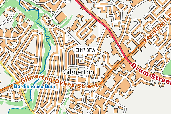 EH17 8FW map - OS VectorMap District (Ordnance Survey)