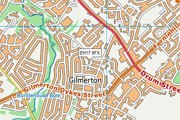 EH17 8FX map - OS VectorMap District (Ordnance Survey)