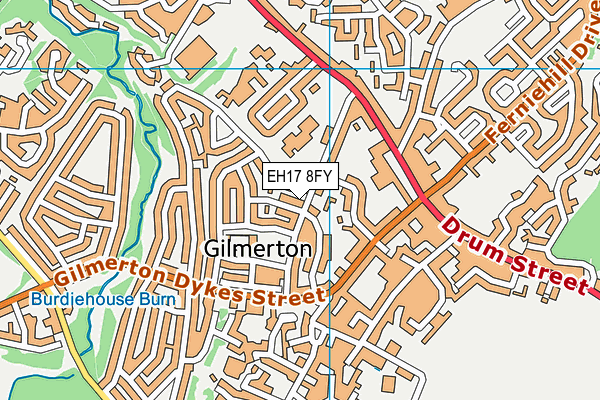 EH17 8FY map - OS VectorMap District (Ordnance Survey)