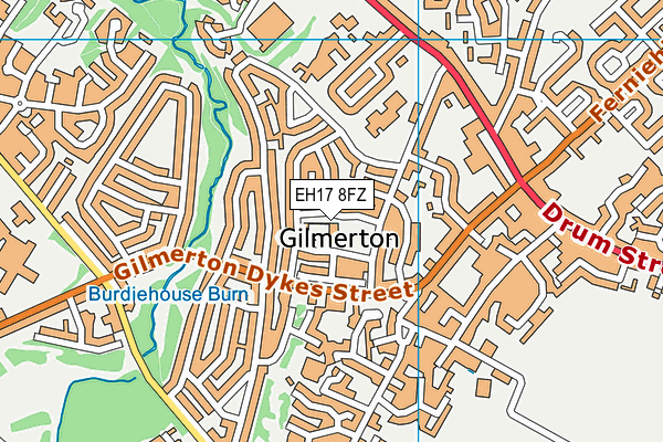 EH17 8FZ map - OS VectorMap District (Ordnance Survey)